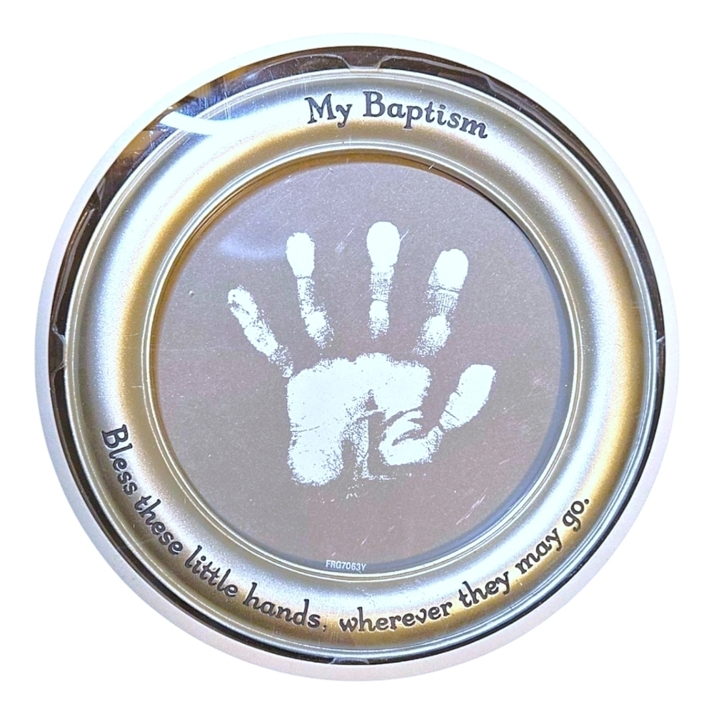 Hallmark "My Baptism" Handprint Frame Kit Baby Keepsake with Paint & Papers NIB - Picture 2 of 5